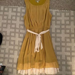 Mustard and cream sundress
